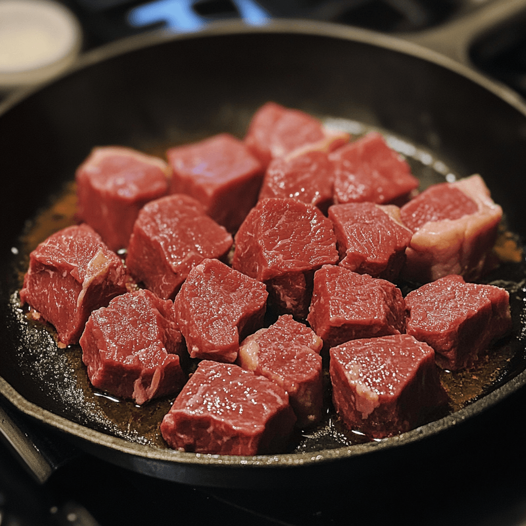 Deer meat cube steak