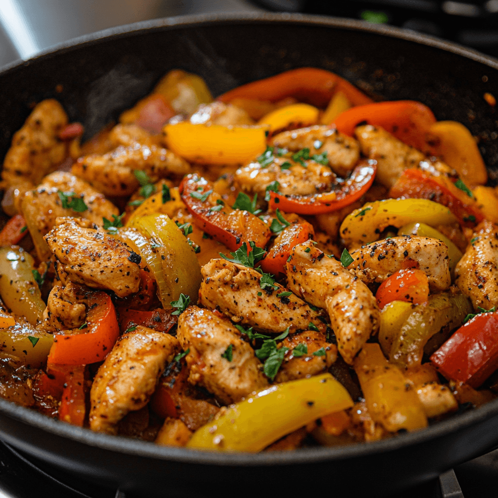 chicken and bell pepper ingredients