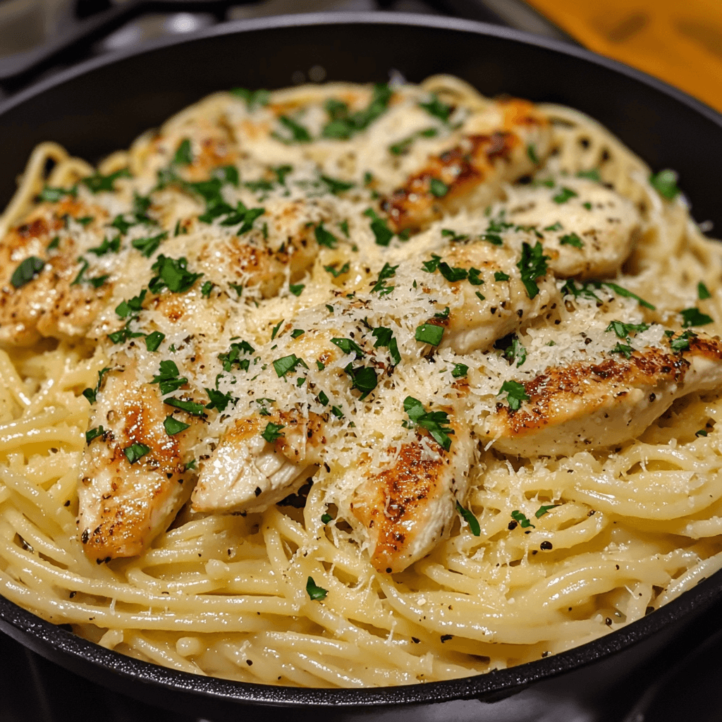Garlic Parmesan Chicken Pasta