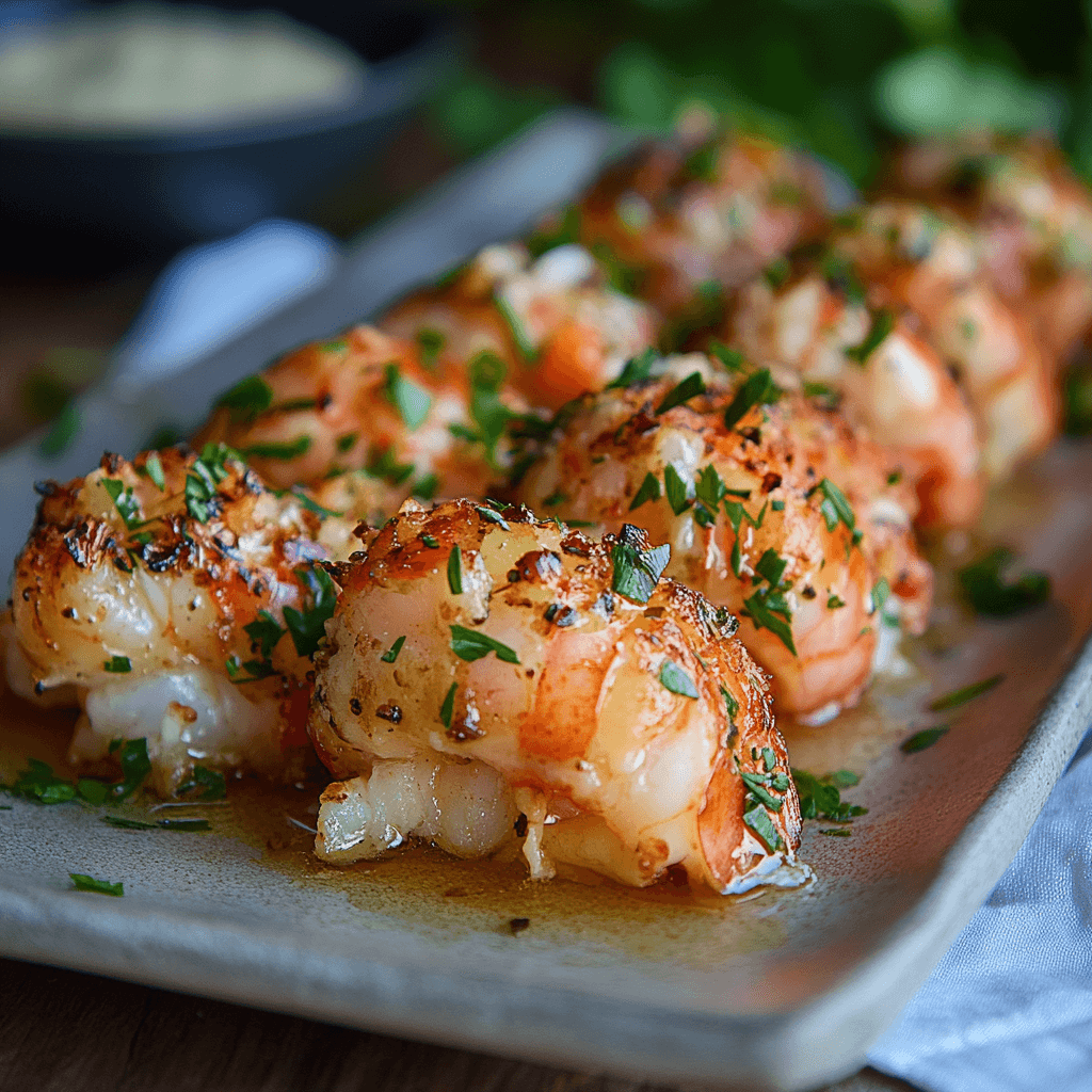 langostino preparation Juicy langostino tails with orange flesh, ready to be cooked for a flavorful seafood dish.