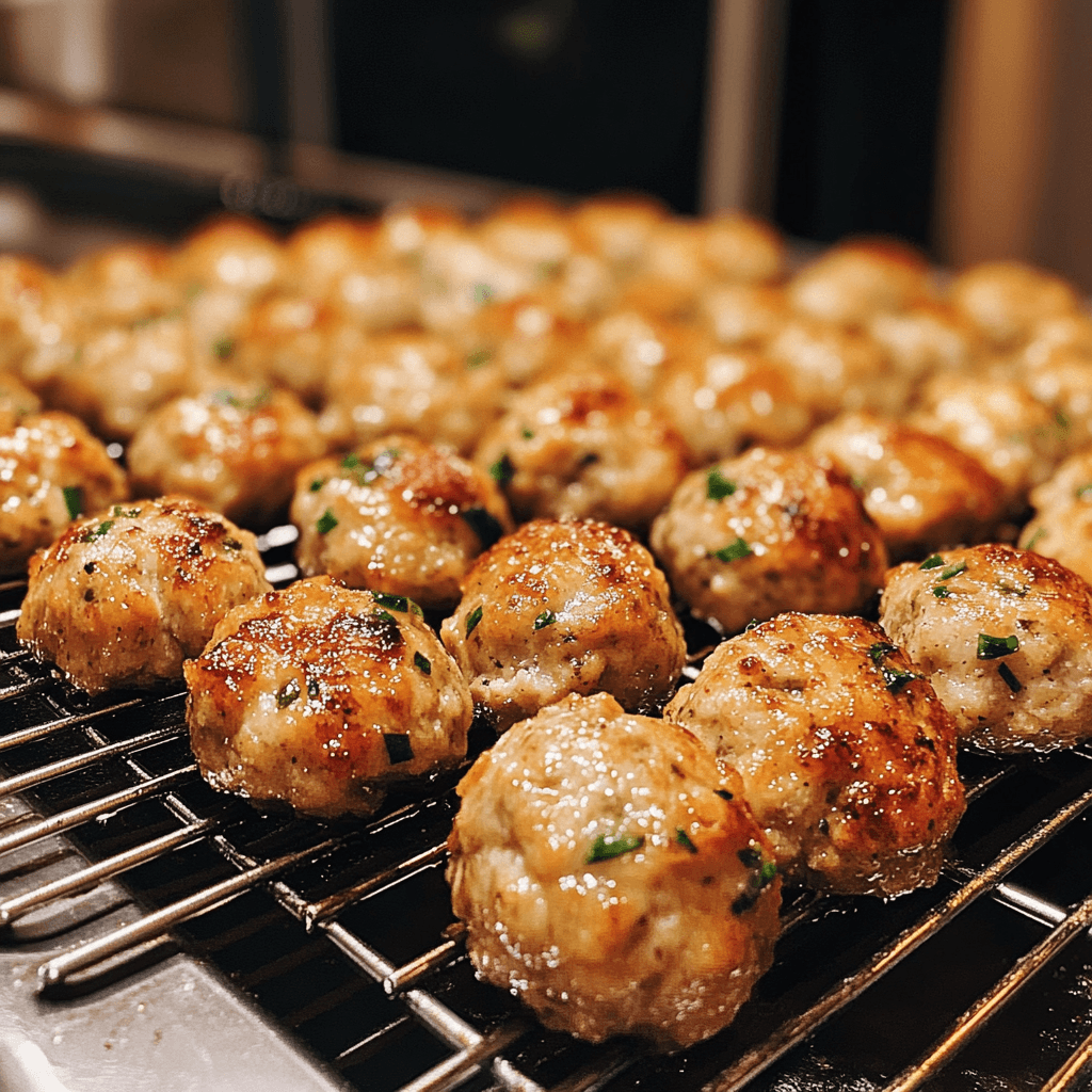 meatball texture tips A plate of juicy chicken meatballs cooked in a savory sauce, inspired by a Costco recipe.