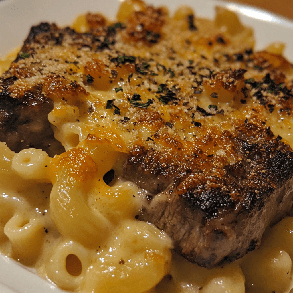 steak mac and cheese