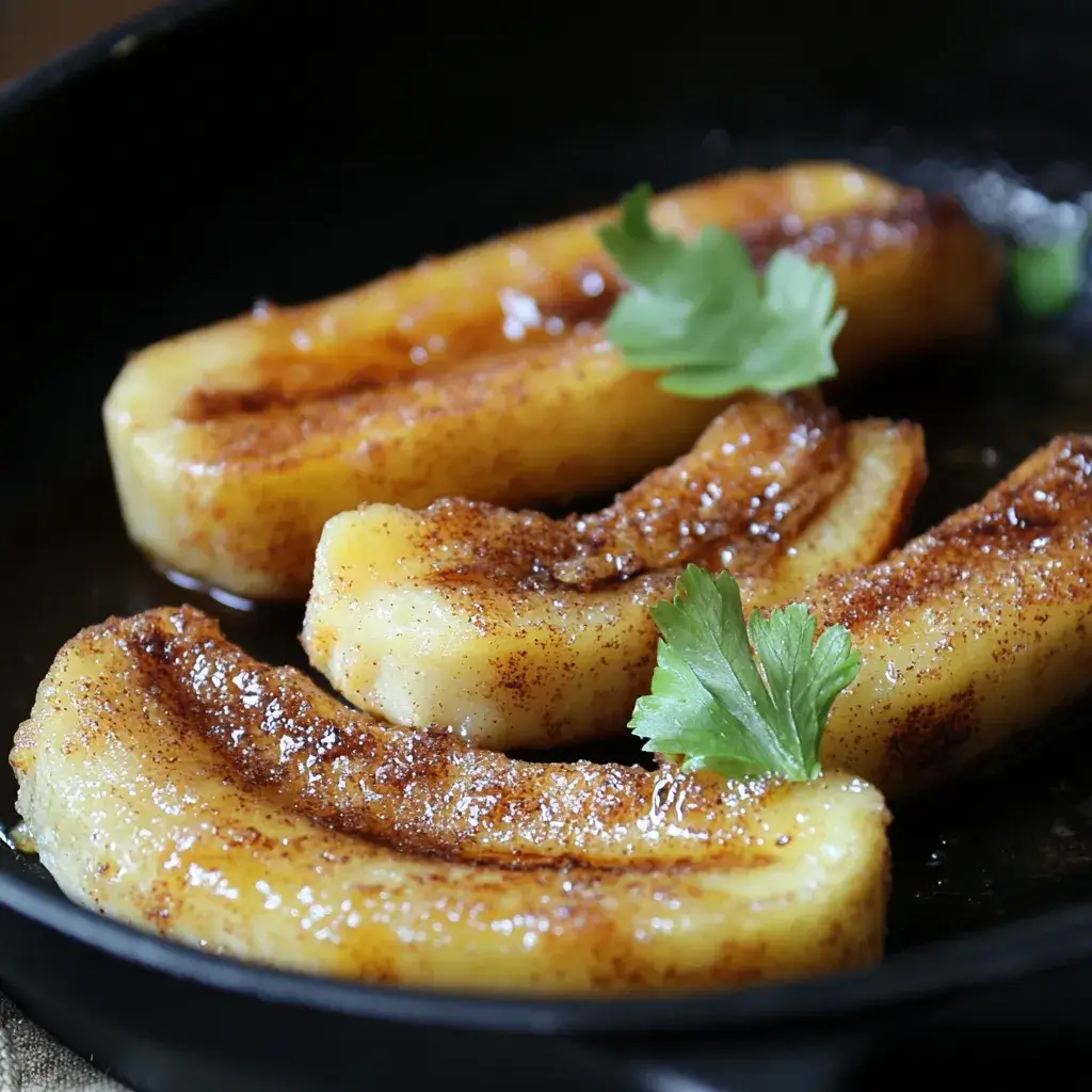 Pan Fried Cinnamon Bananas