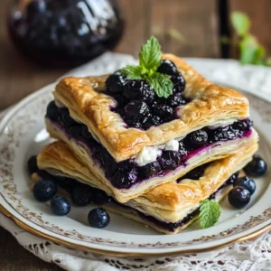 Blueberry Cream Cheese Puff Pastry