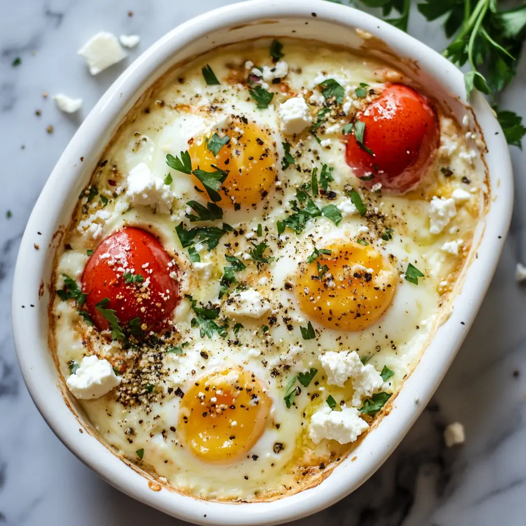 Baked Feta Eggs