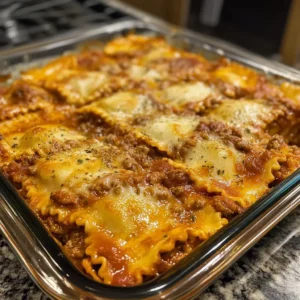 Lazy Lasagna With Frozen Cheese Ravioli