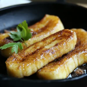 Pan Fried Cinnamon Bananas