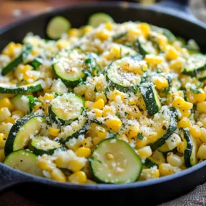 Parmesan Zucchini and Corn Skillet Recipe