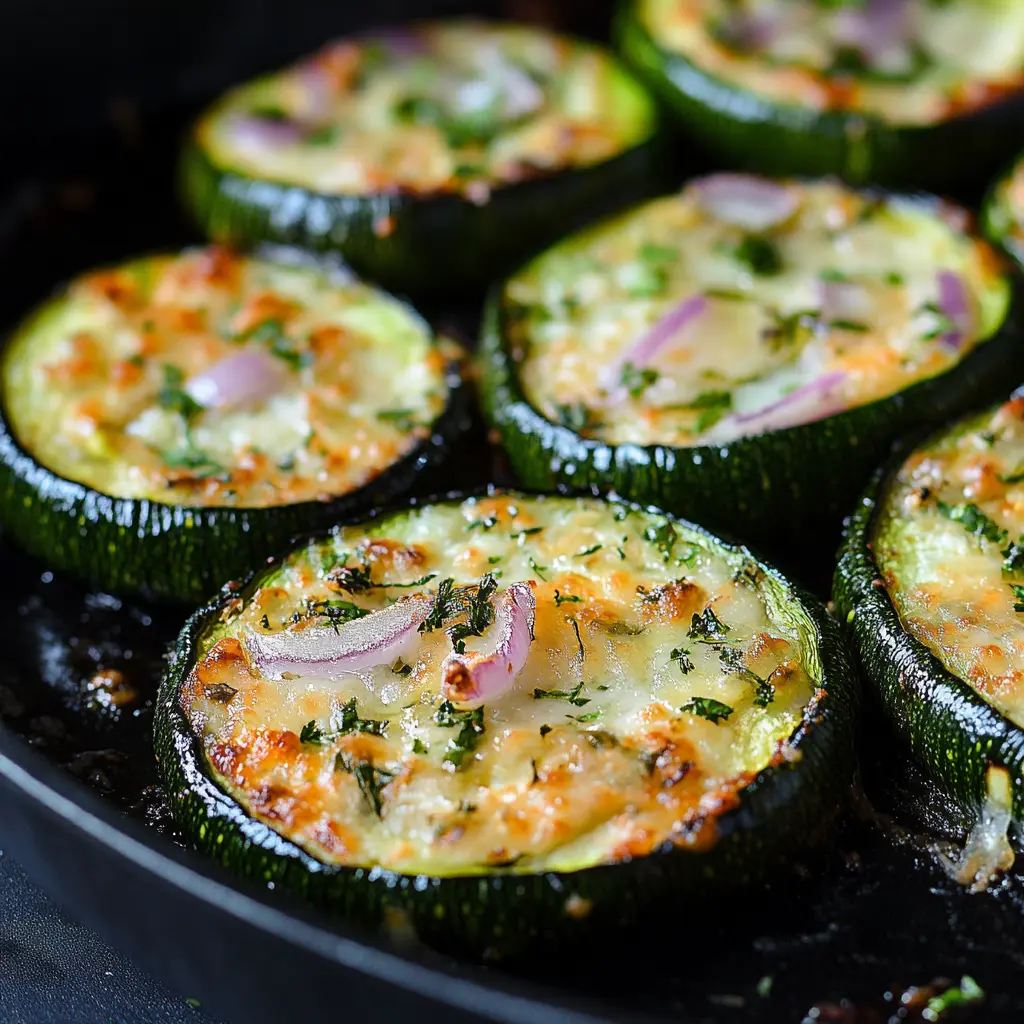 Tender Cheesy Zucchini Steaks