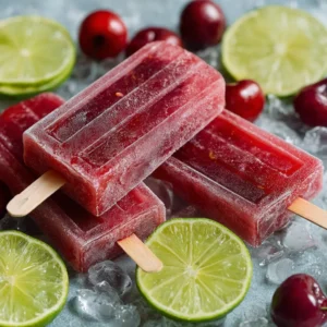 Cherry Lime Ice Pops
